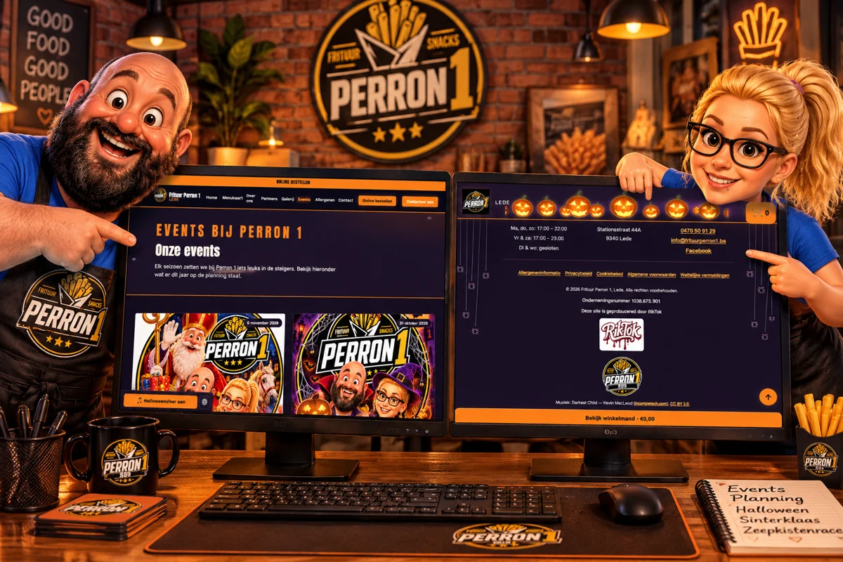Perron 1-visual met voorbeelden van webdesign